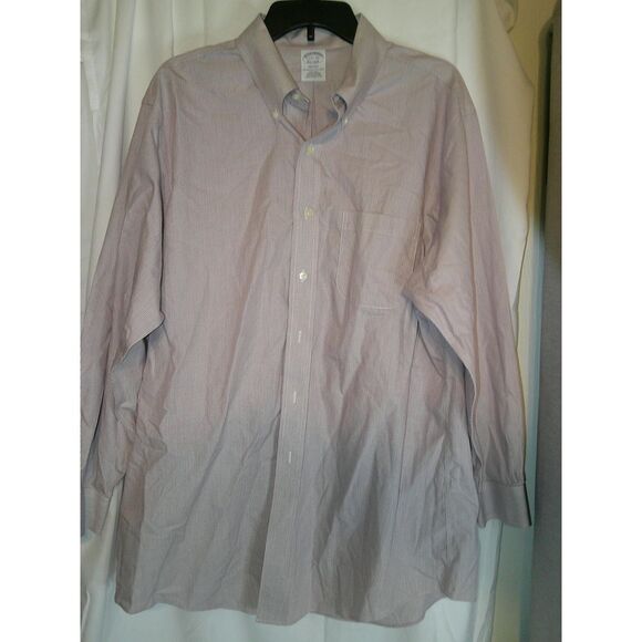Brooks Brothers Classic Fit Button-Down Dress Shirt Light Pink Long Sleeve - Picture 2 of 3